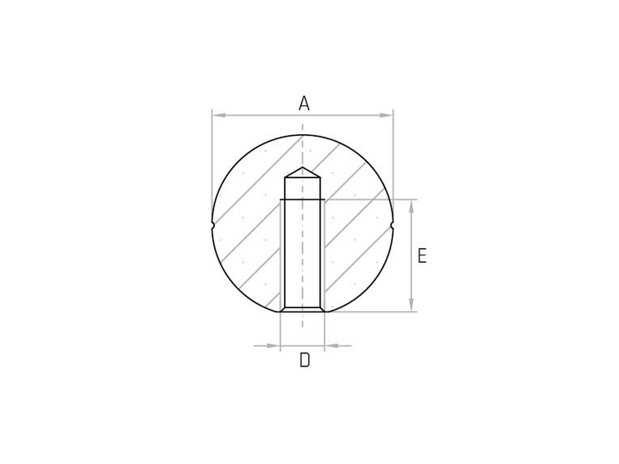 PB - Bouton boule avec trou borgne fileté - Gamme PB - Bouton boule avec trou borgne fileté - Gamme